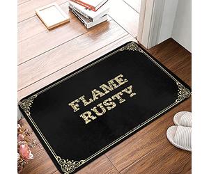 LOP Flame Rusty Tapis de douche d'extérieur amusant | Anti-fatigue, durable, lavable, chaussures de cuisine anti-fatigue antidérapant (65 x 90 cm)