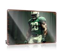 LOP Panneau vintage en métal Green Bay Packers Player In Action Amidst The Forest - Décoration de bière (20 x 30 cm)