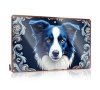 LOP Plaque en métal Man Cave Rules Blue-Eyed Guardian : A Portrait Of Loyalty And Grace pour porte de chambre à coucher (20 x 30 cm)