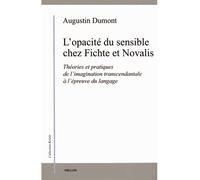 L'opacité du sensible chez Fichte et Novalis: Théories et pratiques de l'imagination transcendantale à l'épreuve du langage