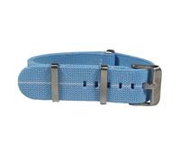 LOPAKACTAG Bracelet de montre élastique en nylon bleu/rouge 20 mm 22, style militaire, inspiré des sacs parachutes(124,22mm)