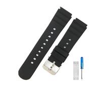 LOPAKACTAG Bracelet de montre souple en caoutchouc noir étanche for montres Luminox, silicone, remplacement for homme 21 mm (modèles 3901, 3001 et 3000)(Black-Steel)