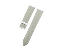 LOPAKACTAG Bracelet en cuir véritable for montre connectée Garmin Lily2 (femme) - for dégagement rapide de vachette(Sky blue-silver)