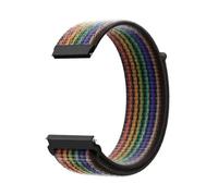 LOPAKACTAG Bracelet en nylon for Garmin Forerunner 55, 165, 265, 965, 255, Active 5, Vivomove Trend, Vivoactive et Venu 3/2(Black rainbow,20mm)