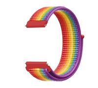 LOPAKACTAG Bracelet en nylon for Garmin Forerunner 55, 165, 265, 965, 255, Active 5, Vivomove Trend, Vivoactive et Venu 3/2(Rainbow colors,22mm)