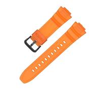 LOPAKACTAG Bracelet en résine for montres Casio G-Shock MCW-100H/110H W-S220 HDD-S100 WV-200 AE-2000/2100, silicone TPU étanche, 16 mm(Orange02)