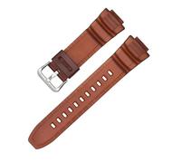 LOPAKACTAG Bracelet en résine for montres Casio G-Shock MCW-100H/110H W-S220 HDD-S100 WV-200 AE-2000/2100, silicone TPU étanche, 16 mm(Brown)