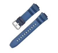 LOPAKACTAG Bracelet en résine for montres Casio G-Shock MCW-100H/110H W-S220 HDD-S100 WV-200 AE-2000/2100, silicone TPU étanche, 16 mm(Royal blue)