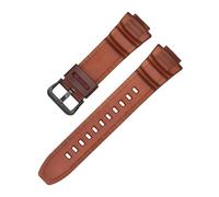LOPAKACTAG Bracelet en résine for montres Casio G-Shock MCW-100H/110H W-S220 HDD-S100 WV-200 AE-2000/2100, silicone TPU étanche, 16 mm(Brown02)