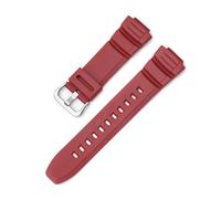 LOPAKACTAG Bracelet en résine for montres Casio G-Shock MCW-100H/110H W-S220 HDD-S100 WV-200 AE-2000/2100, silicone TPU étanche, 16 mm(Matte dark red01)