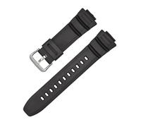LOPAKACTAG Bracelet en résine for montres Casio G-Shock MCW-100H/110H W-S220 HDD-S100 WV-200 AE-2000/2100, silicone TPU étanche, 16 mm(Black S)