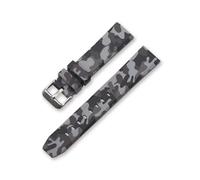 LOPAKACTAG Bracelet en silicone camouflage vert armée, idéal for la chasse, jungle et les sports de plein air (20 mm, 22, 24 mm). Montre personnalisée(Grey,24mm)