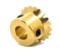 LOPAKACTAG Engrenage conique en laiton 1:1, 2 pièces, 0,4M,5M,8M, 1M, 12, 15, 18, 20, 24, 25, 30 dents, angle d'engrènement de 90 degrés, alésage 3/4/5mm(Bore 3mm,0.4M15T)