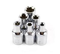 LOPAKACTAG Jeu de 6 douilles Torx Star femelles 1/4" E4 E5 E6 E7 E8 E10, outils manuels, tournevis for tête hexagonale