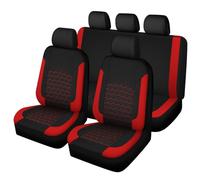 LOPAMCGH Housse de Siège Voiture pour Abarth Monster Energy 2020 2021 2022, Housse de Protection Siège Voiture, Ensemble de Housses Siège Avant et Arrière, Respirant Antidérapant 5 Seats,B Red