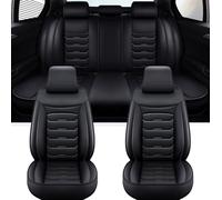 LOPAMCGH Housses de Siège Voiture pour Chevrolet Camaro 2002-2010, Kit Avant & Arrière, Protection Étanche et Respirante, Cuir Ensembles de Housses Siège, Installation Facile,A Black