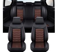 LOPAMCGH Housses de Siège Voiture pour Dodge Viper SRT-10 SRT10 2003-2011, Kit Avant & Arrière, Protection Étanche et Respirante, Cuir Ensembles de Housses Siège, Installation Facile,B BlackCoffee