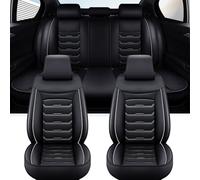 LOPAMCGH Housses de Siège Voiture pour Dodge Viper SRT-10 SRT10 2003-2011, Kit Avant & Arrière, Protection Étanche et Respirante, Cuir Ensembles de Housses Siège, Installation Facile,D Blackwhite