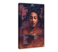 LOPEEY Affiche de couverture de l'album IMAD by Theodort sur toile pour décoration de chambre à coucher, bureau, chambre, cadeau 30 x 45 cm