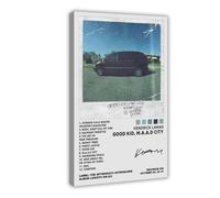LOPEEY Poster de couverture d'album de musique du rappeur américain Kendrick Lamar Good Kid M A D CITY - Impression sur toile - Décoration murale pour salon, chambre à coucher - 60 x 90 cm