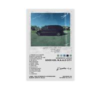 LOPEEY Poster de couverture d'album de musique du rappeur américain Kendrick Lamar Good Kid M A D CITY - Impression sur toile - Décoration murale pour salon, chambre à coucher - 60 x 90 cm