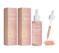 LOPHE 2 PCS Liquide Autobronzant à Pipette - Soin Hâle Progressif, Teint Doré Sans Soleil, Huile Hydratante au Beurre de Karité &Carotène Naturel, Application Facile Corps/Visage,60ml