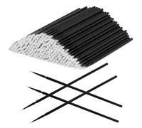 LOPHE 200 Pièces Micro Brosse Cils Noir- Applicateur Micro Usage Unique Ultra Doux, Flexible pour Extensions Cils et Nettoyage Précise- Parfait Esthéticiennes & Maquillage Nomade