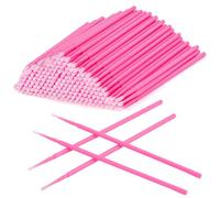 LOPHE 200 Pièces Micro Brosse Cils Rose- Applicateur Micro Usage Unique Ultra Doux, Flexible pour Extensions Cils et Nettoyage Précise- Parfait Esthéticiennes & Maquillage Nomade