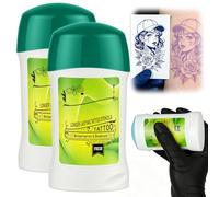 LOPHE 2PCS Stencil Tatouage Transfert Gel,60g Crème Transfert Solide Type Savon,Application Précise Sans Gaspillage,Base Tournante Anti-Dessèchement,Transfert Rapide pour Tatoueurs Prof et Débutants