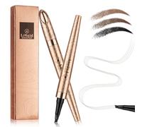 LOPHE 3D Tatouage Crayon à Sourcils avec 4 conseils, Crayon à Sourcils Liquide, Crayon Imperméable & Longue Durée Sourcil pour le Maquillage Naturel (#1 Brun Clair)