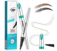 LOPHE 3D Tatouage Crayon à Sourcils avec 4 conseils, Crayon à Sourcils Liquide, Crayon Imperméable & Longue Durée Sourcil pour le Maquillage Naturel (A#Brun Clair)