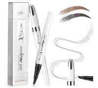 LOPHE 3D Tatouage Crayon à Sourcils avec 4 conseils, Crayon à Sourcils Liquide, Crayon Imperméable & Longue Durée Sourcil pour le Maquillage Naturel (E#Marron Foncé)