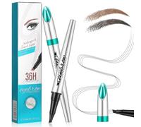 LOPHE 3D Tatouage Crayon à Sourcils avec 4 conseils, Crayon à Sourcils Liquide, Crayon Imperméable & Longue Durée Sourcil pour le Maquillage Naturel (A#Marron Foncé)