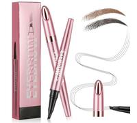 LOPHE 3D Tatouage Crayon à Sourcils avec 4 conseils, Crayon à Sourcils Liquide, Crayon Imperméable & Longue Durée Sourcil pour le Maquillage Naturel (B#Marron Foncé)