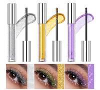 LOPHE 3PCS Glitter Colored Mascara,Mascara Coloré Brillant et Scintillant,Waterproof Pinceau Fin Cils Not Blooming Eye Lashes Mascara Maquillage Longue Tenue Volume et Longueur Mascara,3x3,2g