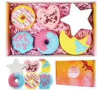 LOPHE Bombes de Bain,6 pcs Coffret Cadeau Boules de Bain, Bombes de Bain Moussant aux Huiles Essentielles, Végétalien et Sans Cruauté, Cadeaux pour CadeauFille,Fete des Meres,la Saint Valentin,Noël