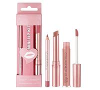 LOPHE Coffret 3 en 1 Lèvres, Crayon Rouge à Lèvres Mat, #01 | Rouge à Lèvres Mat et Brillant Hydratant, Soin Vegan Longue Tenue, Cadeau Festival