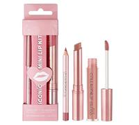 LOPHE Coffret 3 en 1 pour Lèvres: Crayon, Rouge à Lèvres Mat & Brillant Hydratant - Soin Vegan Longue Tenue, Cadeau quotidien ou de Festival, #01 Rose Nude