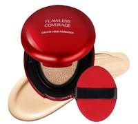 LOPHE Coussin Compact Fond de Teint,Air Cushion Couvrant,Fond de Teint Hydratant- Effet Naturel "Peau Nue"- Correcteur durable Maquillage Hydratant Éclaircissant Pigment,6g,Coquille