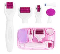 LOPHE Derma Roller, Derma Roller 0.5mm Dermaroller Visage, Roller Micro Aiguille pour Anti-rides Anti-âge Retrait de Cicatrice Acne Vergetures pour Visage Corps Yeux(Blanc)