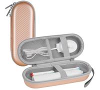 LOPHE Étui de Voyage pour Brosse à Dents électrique, Étui Housse de Protection pour la Plupart des Autres Marques de brosses à Dents électriques, étui Rigide en Cuir PU Antichoc, Or