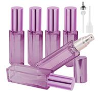 LOPHE Extracteur Diffuseur de Parfum, 6PCS Flacon de Parfum Carré avec Pompe, 10ml Vaporisateur Parfum Voyage, Bouteille Vaporisateur de, pour Huiles Parfumé, Date, Travail, Vacances, Rose Rouge