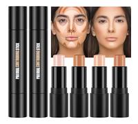 LOPHE Fard À Joues En Stick,Velvet Touch Creamy Stick Blush,2PCS Contour & Highlighter & Blush Set de Maquillage, Les Bâtons de Maquillage Hydratants pour Toute la Peau,C