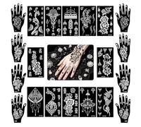 LOPHE Kit de Pochoirs pour Tatouage Temporaire Autoadhésifs Réutilisables, Facile à Utiliser, Idéal pour Fêtes, Carnaval, Halloween, Anniversaires, D-20PCS
