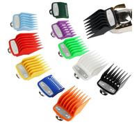 LOPHE Lot de 10 Guide De Coupe Peigne, Coloré Limite Peigne Ensemble Peignes Guidage Accessoires avec clip en métal pour Tondeuse Longueurs de Coupe est de 1.5-22 mm