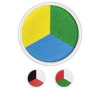 LOPHE Maquillage Fard Aquarellable Pot, Peinture du Visage, Maquillage FX Smiffys, peinture à l'eau pour le visage et le corps pour adultes, enfants,30g, (Vert&Bleu&Jaune)