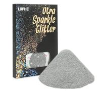 LOPHE Paillettes de Corps, Poudre Libre Scintillant, Poudre Paillette, Poudre Scintillante Maquillag pour Visage, Corps, Cheveux, Halloween, Fête, Noël, 100G(Argent)