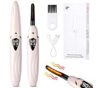 LOPHE Recourbe Cils Chauffant,Recourbe Cil Professionnel Recourbe-cils Électrique Portable avec Brosse Température réglable de 60 à 90 °C, Recourbe-cils Lash Lift USB, Rose Clair