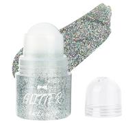 LOPHE Roll-on Glitter Body Gel, Maquillage Sirène, Paillettes Visage Festival Carnaval, Peinture Holographique Pailletée, Pour Halloween et Fête de Carnaval, 07#Argent