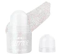 LOPHE Roll-on Glitter Body Gel, Maquillage Sirène, Paillettes Visage Glitter Body Gel Festival Carnaval Peinture Holographique Gel Pailleté, Convient pour Halloween, Fête de Carnaval, 04#Blanc Bleu